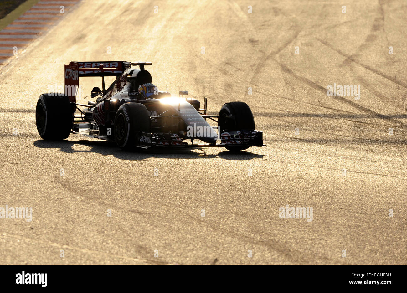 Circuit de Catalunya Montmelo in der Nähe von Barcelona, Spanien 19. - 22.2.15, Formel 1 Tests--Carlos Sainz jun. (ESP), Toro Rosso STR10 Stockfoto