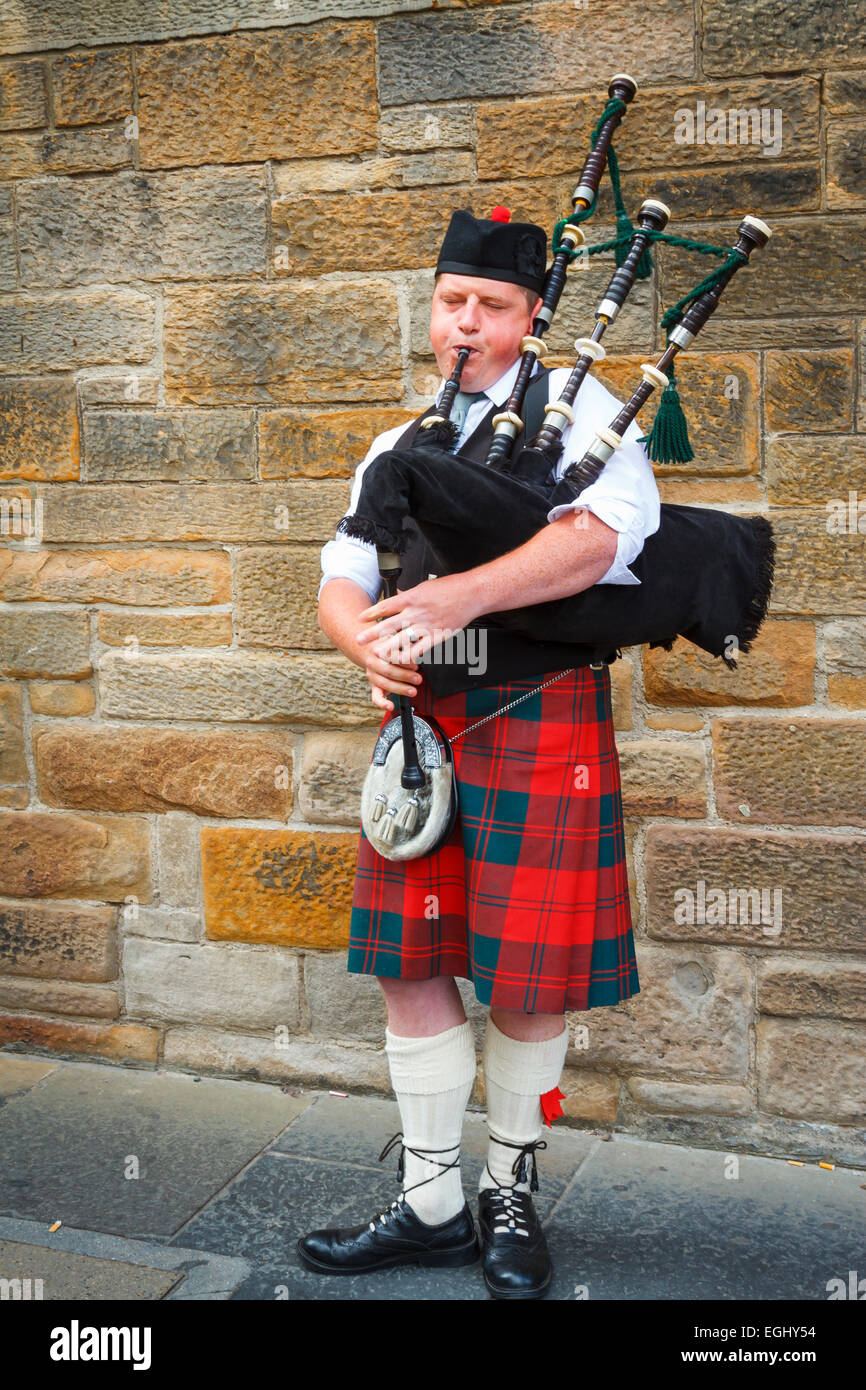 Schottischer Dudelsackspieler. Edinburgh International ...
