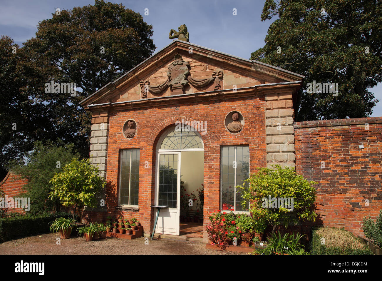 Castle Bromwich Hall Gärten, eine englische Barockgarten derzeit unter Restoratiion durch die Castle Bromwich Hall Gardens Trust Stockfoto