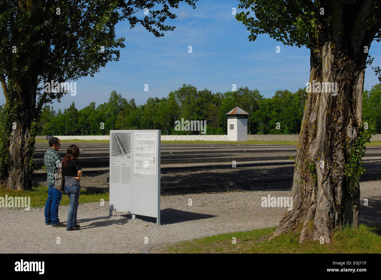 Dachau, KZ, Memorial Site, Bayern, Deutschland, Europa. Stockfoto