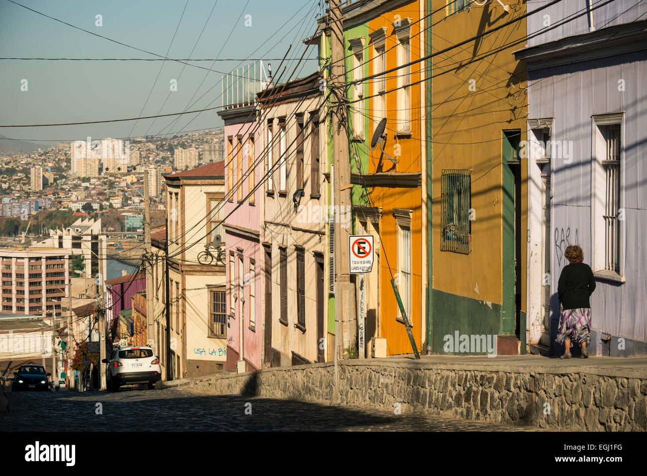 Central Coast Cerro Concepción, Valparaíso, Chile Stockfoto