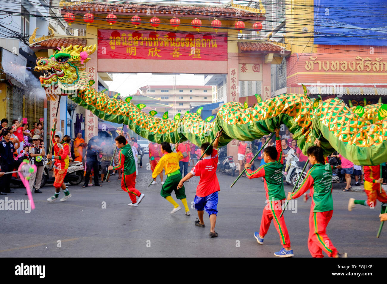 Chinese New Year Celebration-Parade in Hua Hin, Thailand Stockfoto