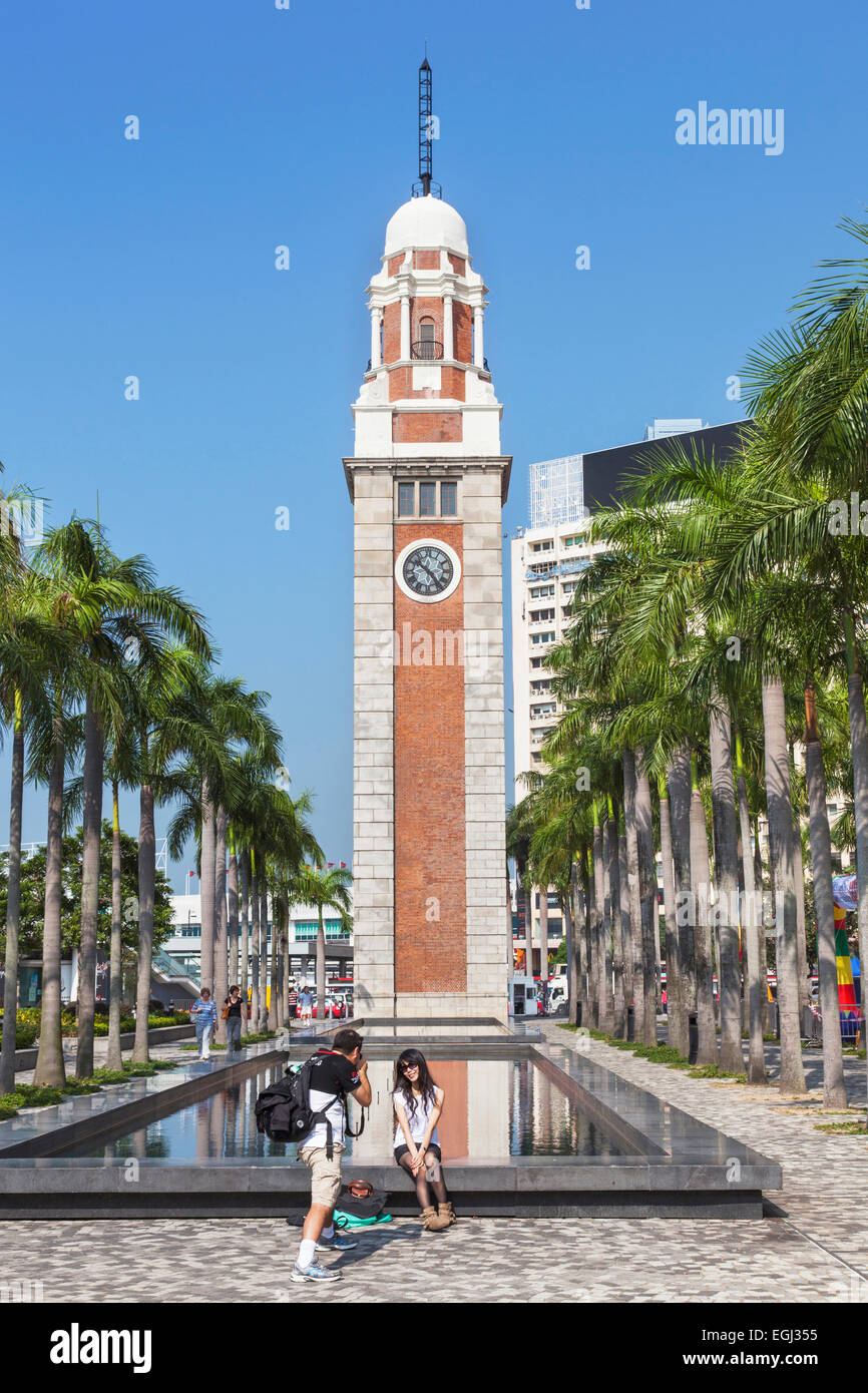 China, Hong Kong, Kowloon, Tsim Sha Tsui, Clock Tower Stockfoto