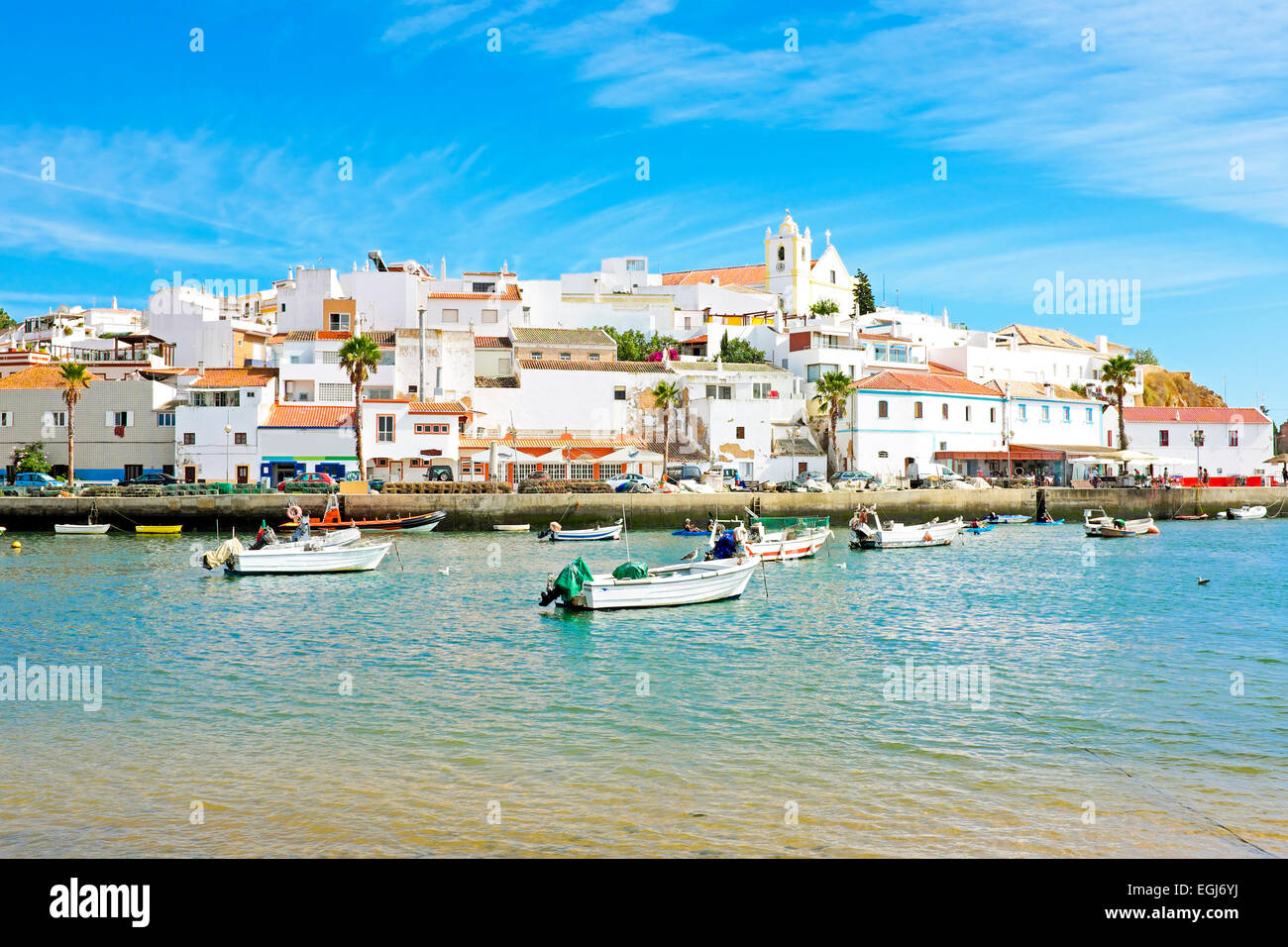Ferragudo in der Algarve-Portugal Stockfoto