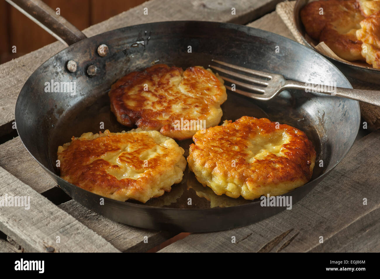 Boxty. Irische Kartoffelpuffer. Irland-Essen Stockfoto
