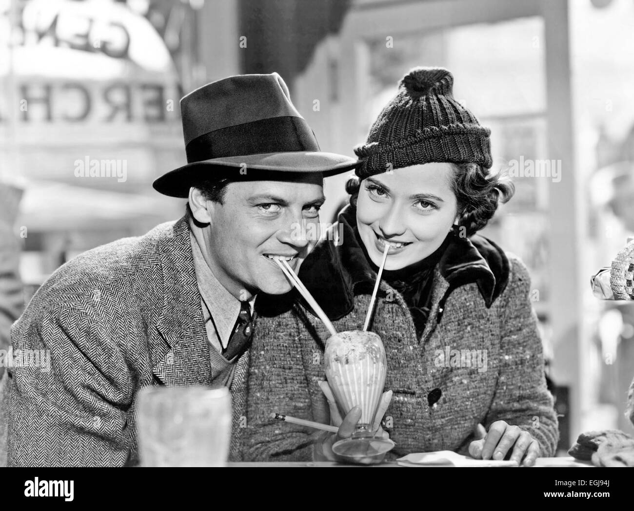 Diese drei 1936 Sanmuel Goldwyn Films mit Merle Oberon und Joel McCrea Stockfoto