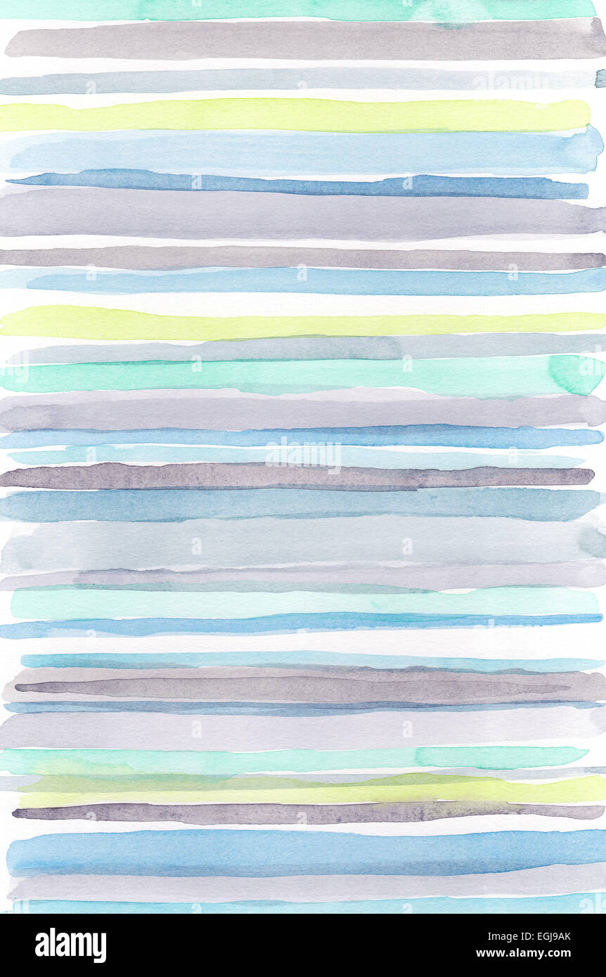 Kalte Farbe Aquarell Linien Stockfoto