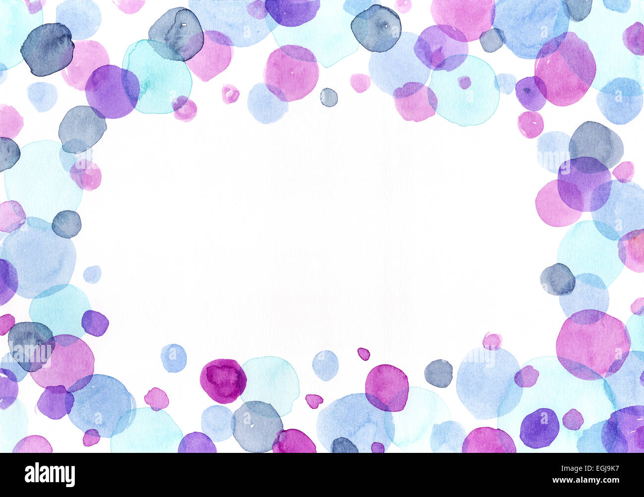 Abstrakte Aquarell Bläschen frame Stockfoto