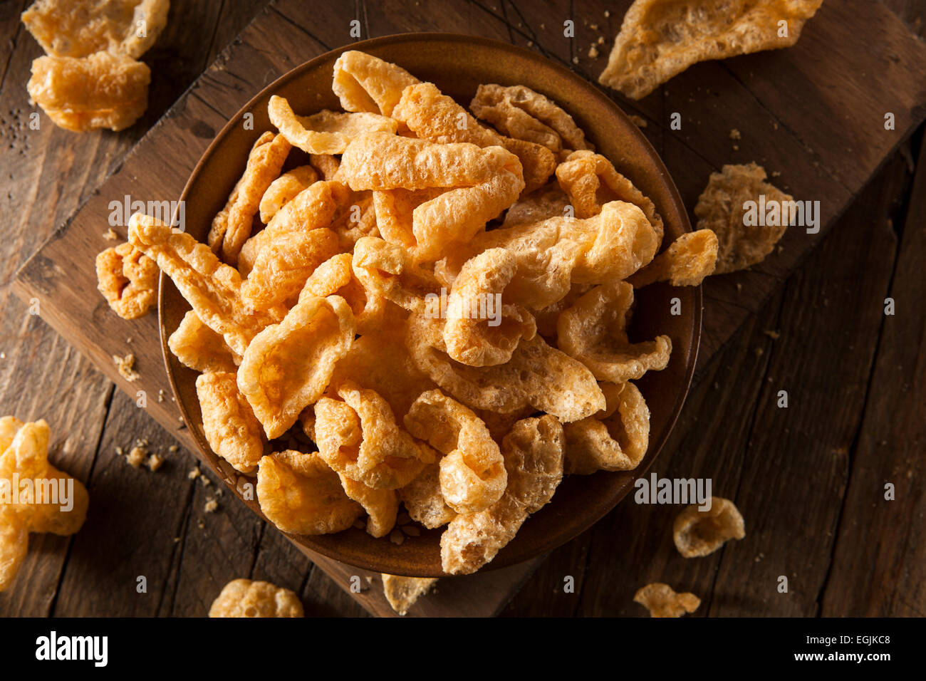 Hausgemachte fetten Schwarten, Snack auf Stockfoto