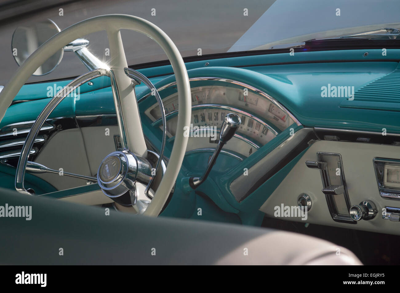 Detail einer 1956 Mercury Montclair Stockfoto
