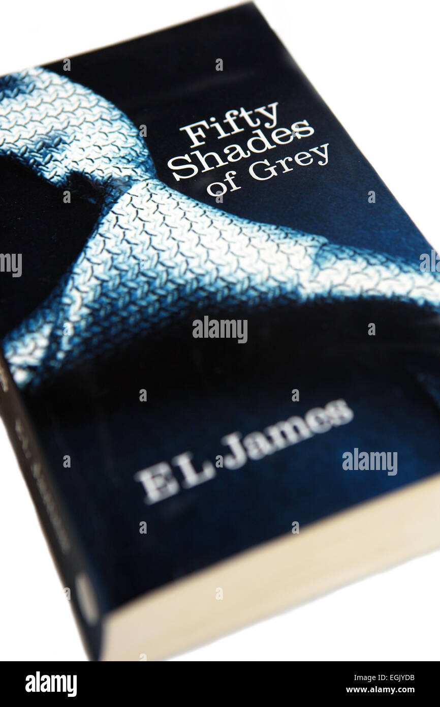 Fünfzig Shades of Grey-Buch von E L James Stockfoto