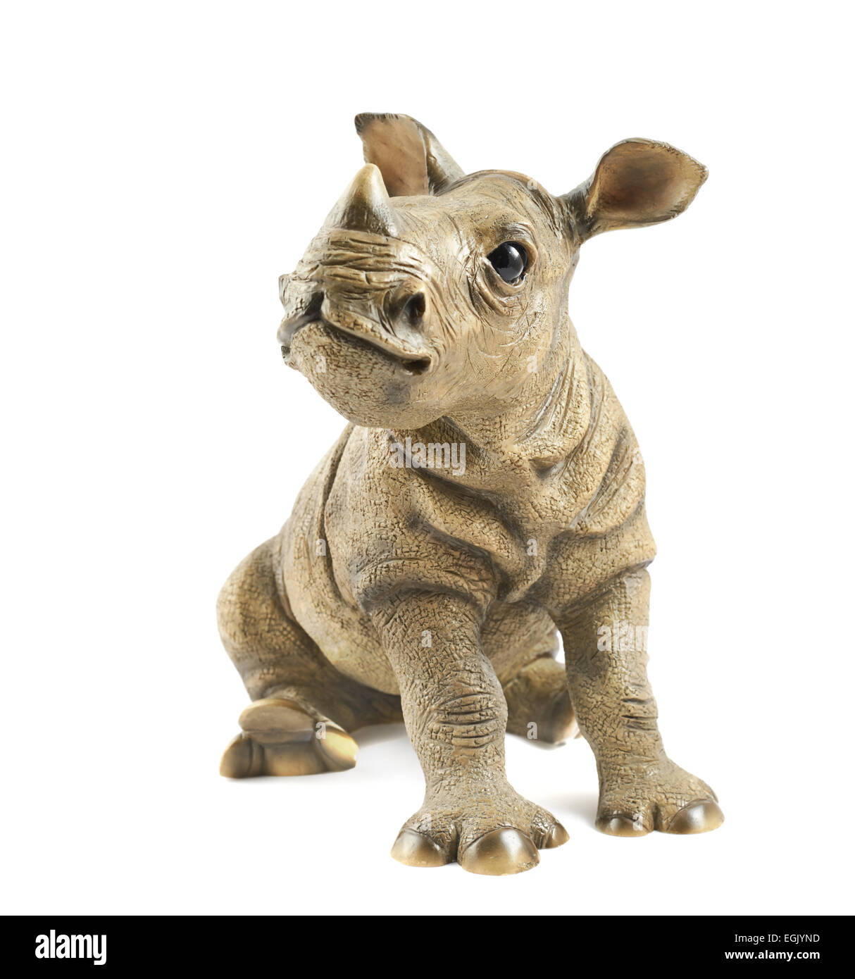 Nashorn-Nashorn-Skulptur Stockfoto