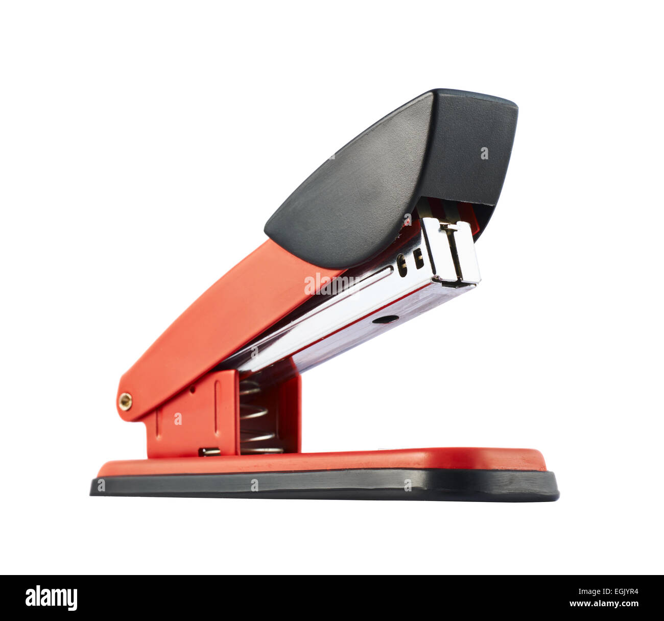 Roten Büro Hefter isoliert Stockfoto