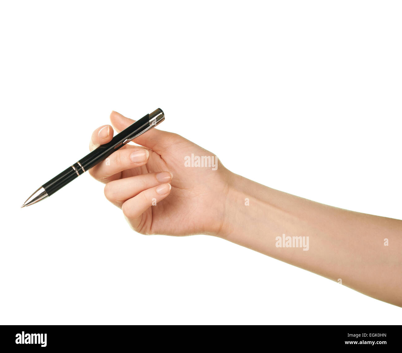 Weiblichen kaukasischen Hand Pferch Stockfoto