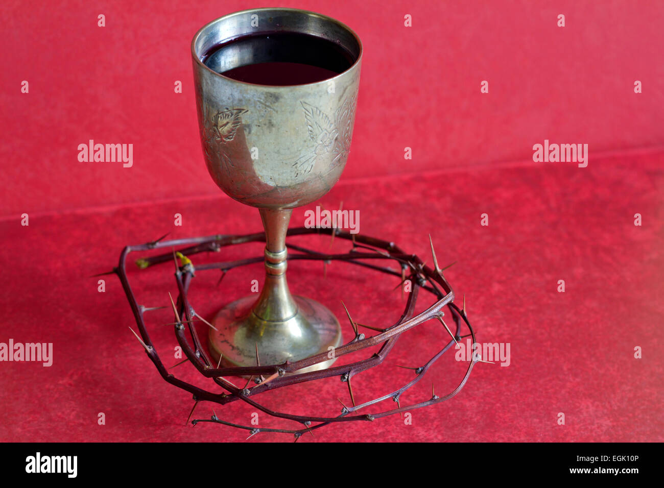 Dornenkrone und Heilig-Blut-abstrakten Religion-Konzept Stockfoto