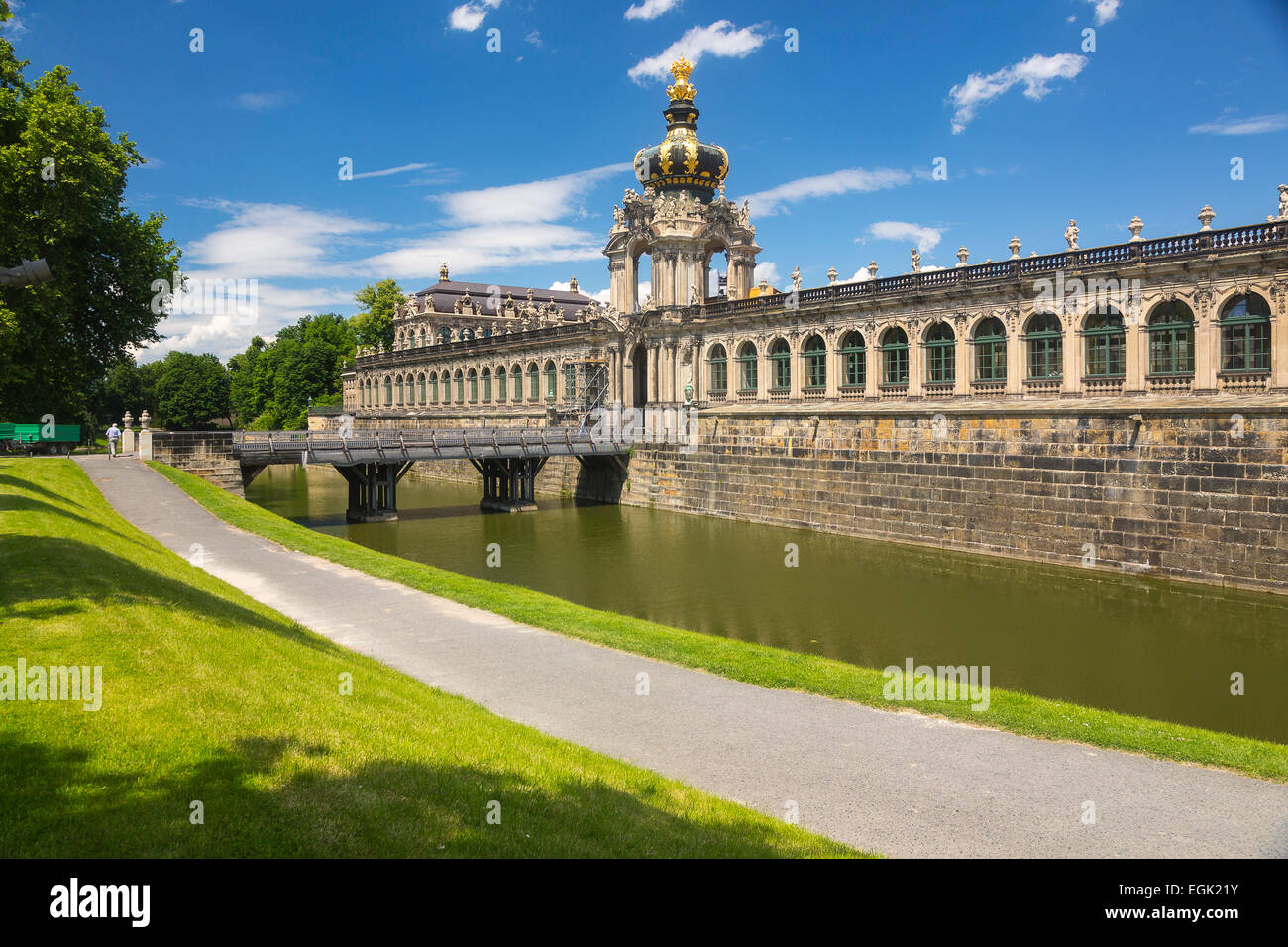 Außenansicht des Kronentor, Zwinger, Dresden, Sachsen, Deutschland Stockfoto