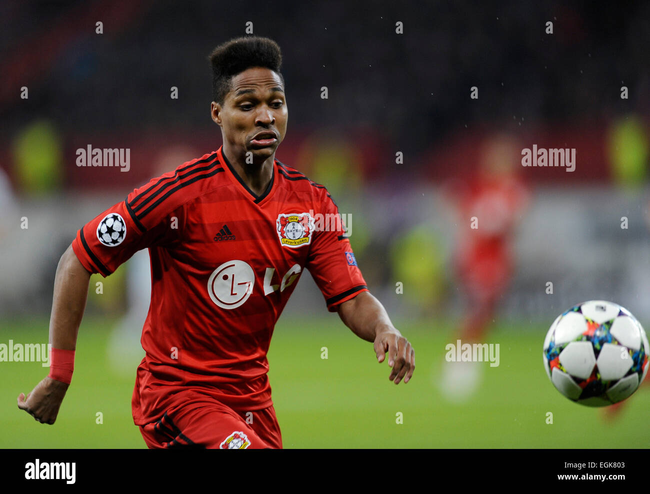 BayArena Leverkusen, Deutschland 25.2.2015, Fußball-Champions-League-Saison 2014/2015 Bayer 04 Leverkusen vs. Atletico Madrid--Wendell (Leverkusen) Credit: Kolvenbach/Alamy Live-Nachrichten Stockfoto