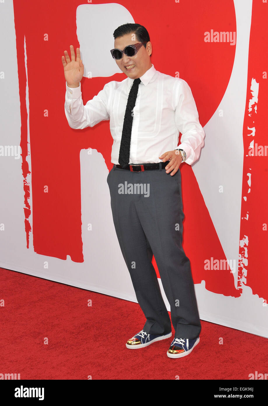 LOS ANGELES, CA - 11. Juli 2013: Psy auf der Los Angeles-Premiere von "Red 2" im Westwood Village Theatre. Stockfoto