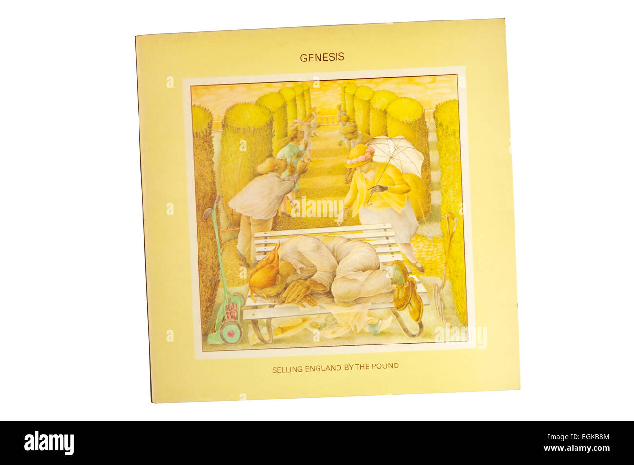 Verkauf von England durch das Pfund war das 5. Studioalbum von englischen Prog-Rock-Band Genesis, 1973 auf Charisma Records veröffentlicht. Stockfoto