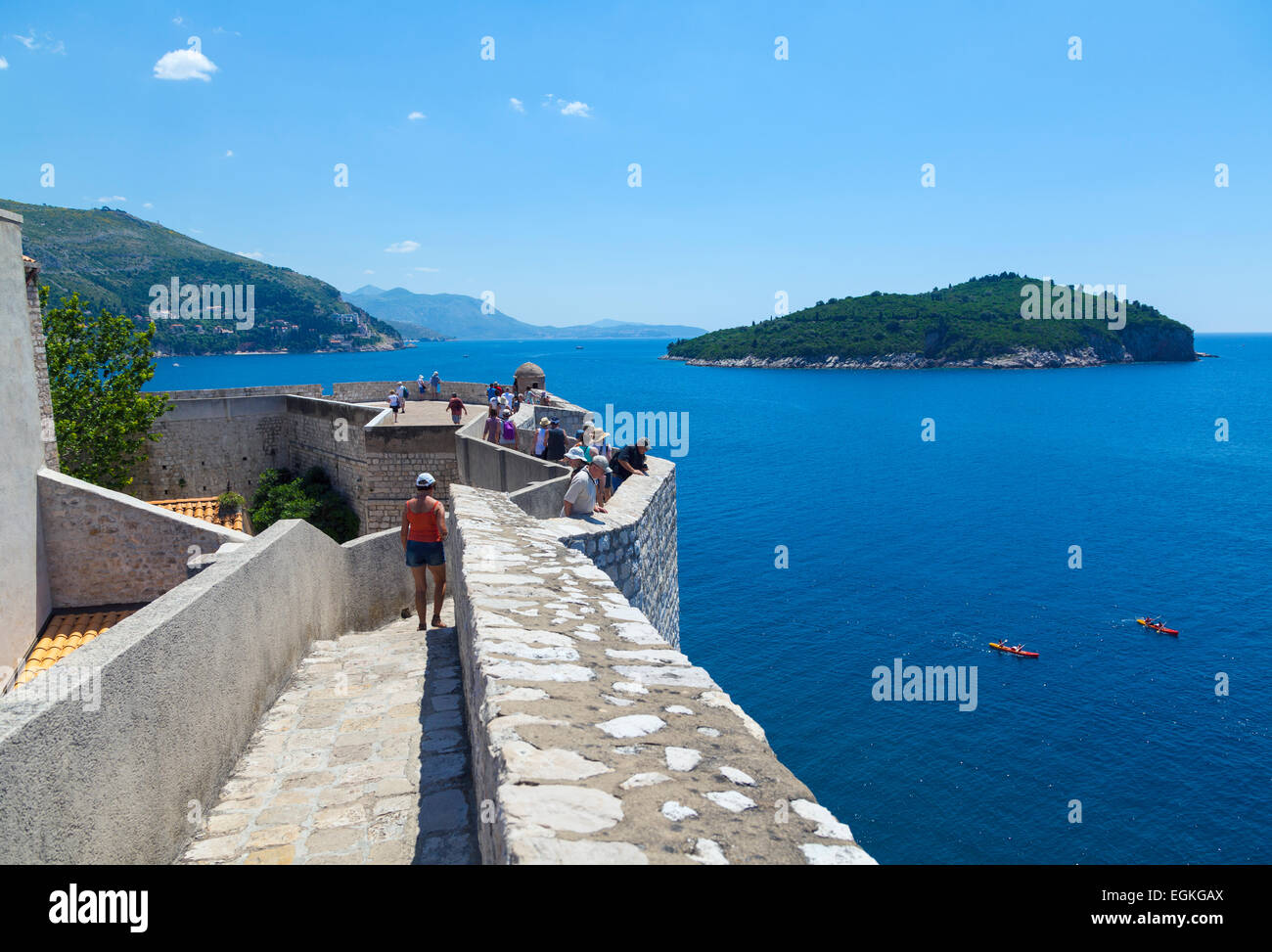 Stadtmauer von Dubrovnik Stockfoto