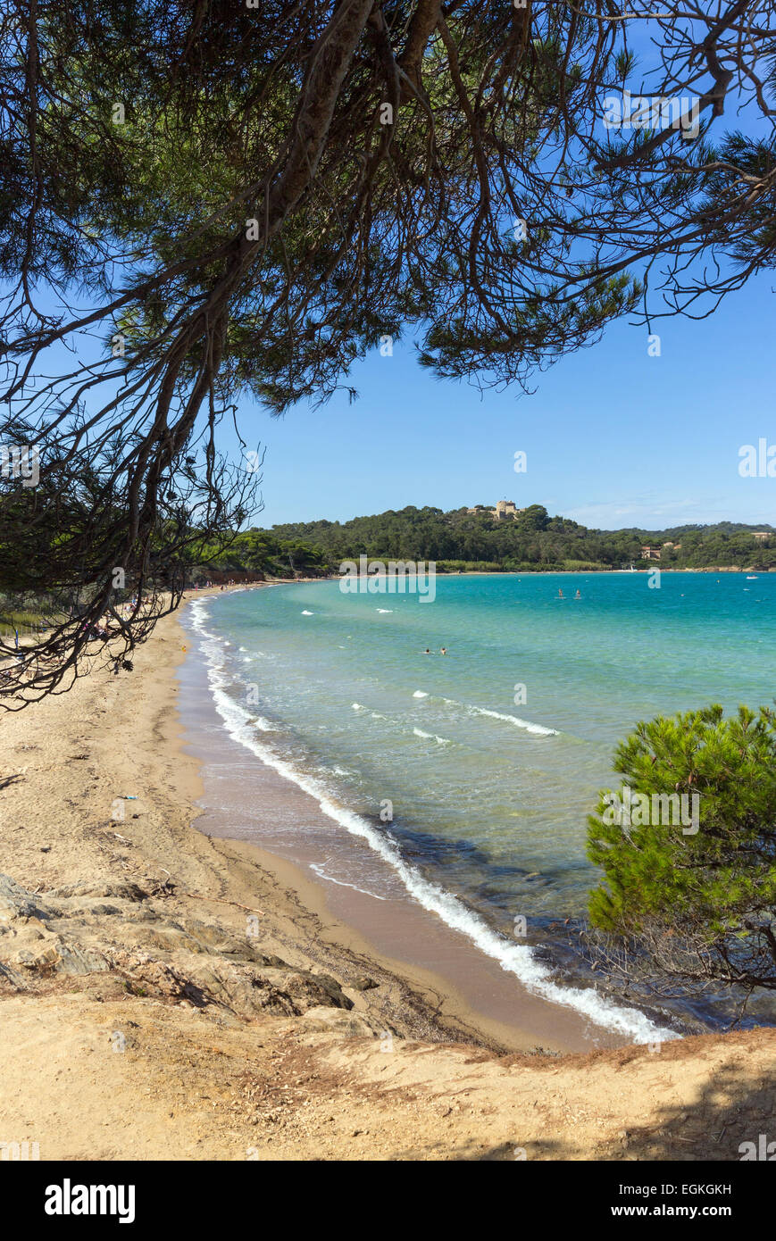 Frankreich, Cote d ' Azur, Porquerolles Island, La Courtade Strand Stockfoto