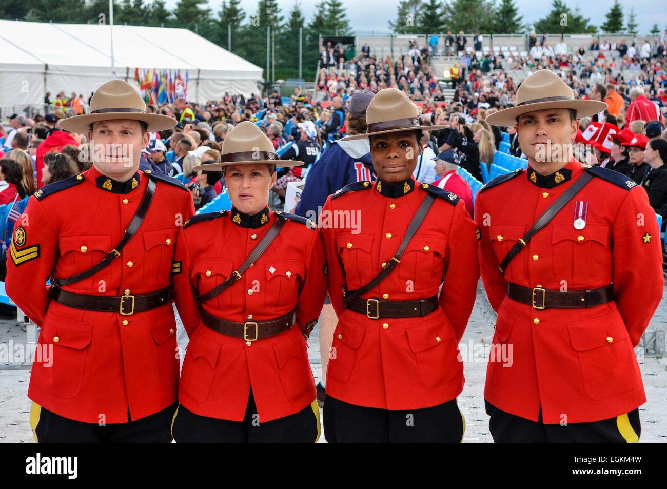 Offiziere von der Royal Canadian Mounted Police Stockfoto