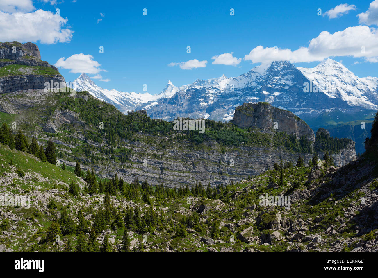 Europa, Schweiz, Schweizer Alpen Jungfrau-Aletsch Unesco World Heritage Site, Stockfoto