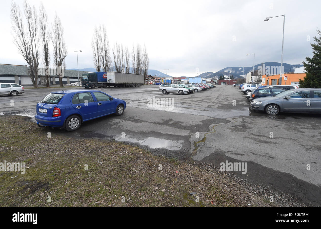 Ehemaligen Kaserne sowjetischen Bereich im Frenstat Pod Radhostem, Tschechische Republik, auf Montag, 23. Februar 2015, fünfzehn Jahre nach Abzug der sowjetischen Armee in bereitgestellte Tschechoslowakei am 26. Februar 1990 Truppen abgebildet. (Foto/Jaroslav Ozana CTK) Stockfoto