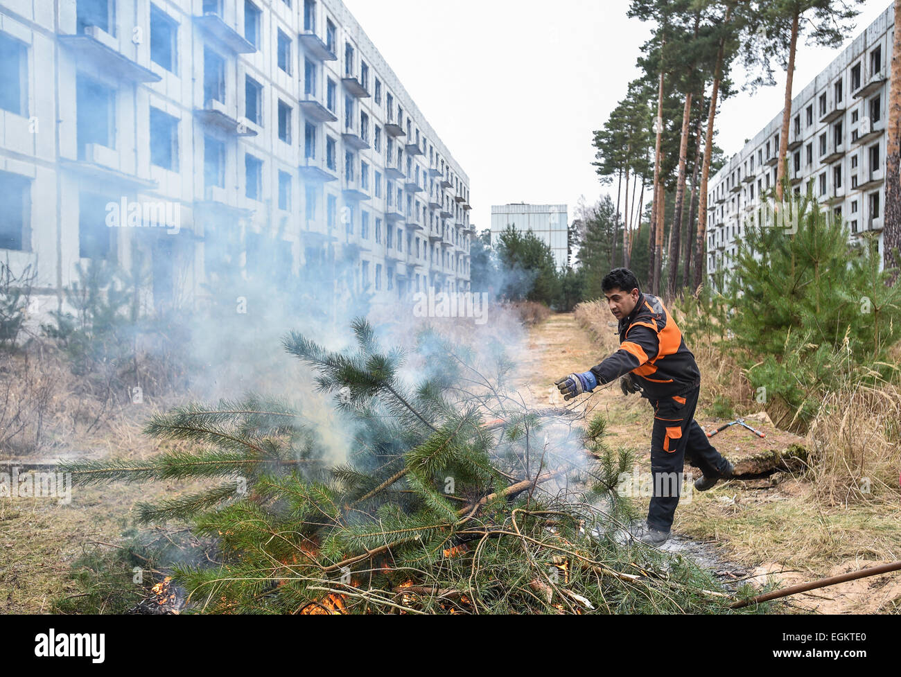 Ehemalige sowjetische Armee Truppenübungsplatz Ralsko, Tschechische Republik, im Bild Dienstag, 17. Februar 2015, fünfundzwanzig Jahre nach Abzug der sowjetischen Armee in bereitgestellte Tschechoslowakei im Jahr 1991 Truppen. (CTK Foto/Radek Petrasek) Stockfoto