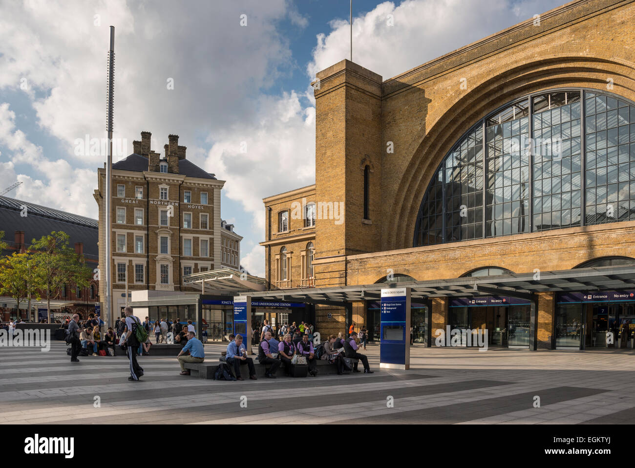 Kings Cross Bahnhof Gebäude, London, UK Stockfoto
