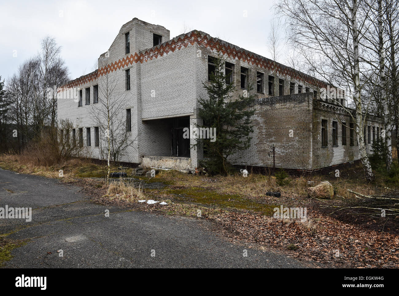 Ehemalige sowjetische Armee Truppenübungsplatz Ralsko, Tschechische Republik, im Bild Dienstag, 17. Februar 2015, fünfundzwanzig Jahre nach Abzug der sowjetischen Armee in bereitgestellte Tschechoslowakei im Jahr 1991 Truppen. (CTK Foto/Radek Petrasek) Stockfoto