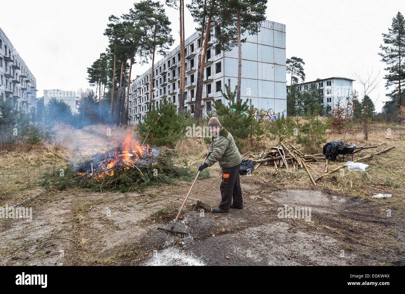 Ehemalige sowjetische Armee Truppenübungsplatz Ralsko, Tschechische Republik, im Bild Dienstag, 17. Februar 2015, fünfundzwanzig Jahre nach Abzug der sowjetischen Armee in bereitgestellte Tschechoslowakei im Jahr 1991 Truppen. (CTK Foto/Radek Petrasek) Stockfoto