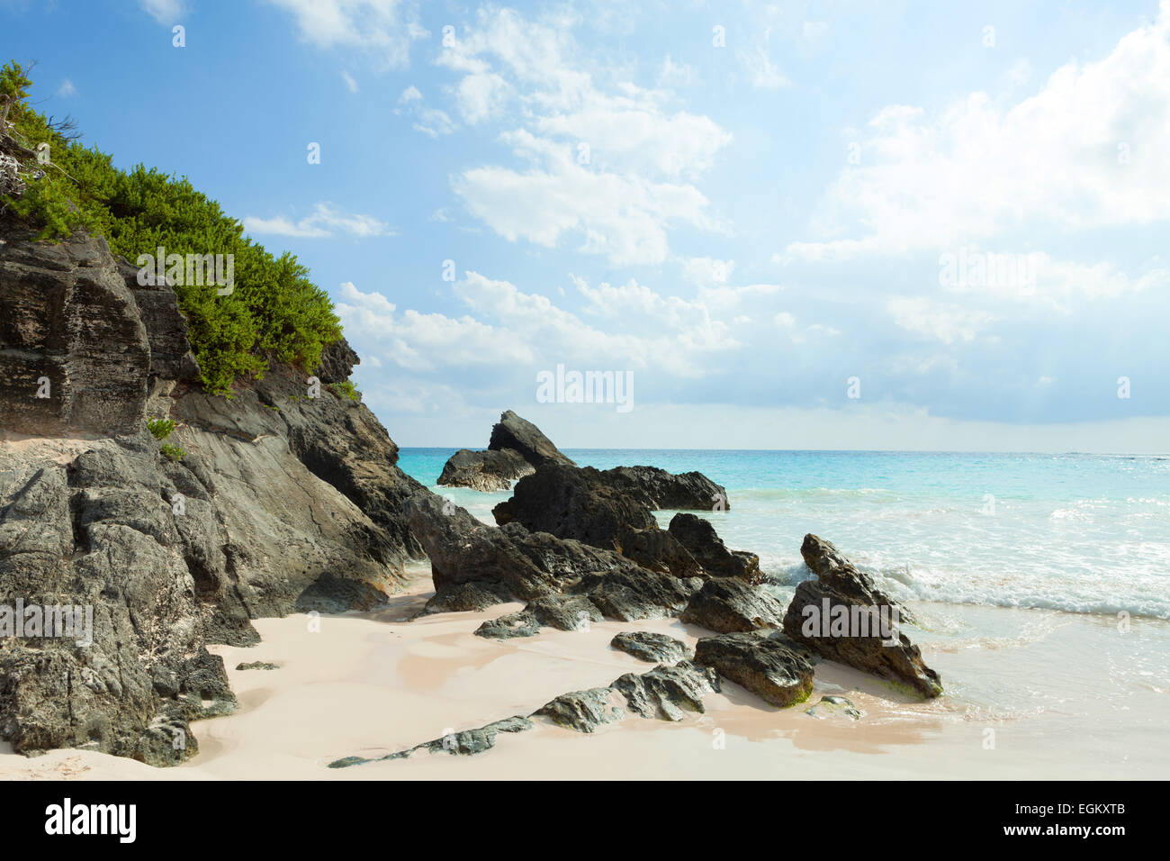 Horseshoe Bay Beach in Bermuda Stockfoto