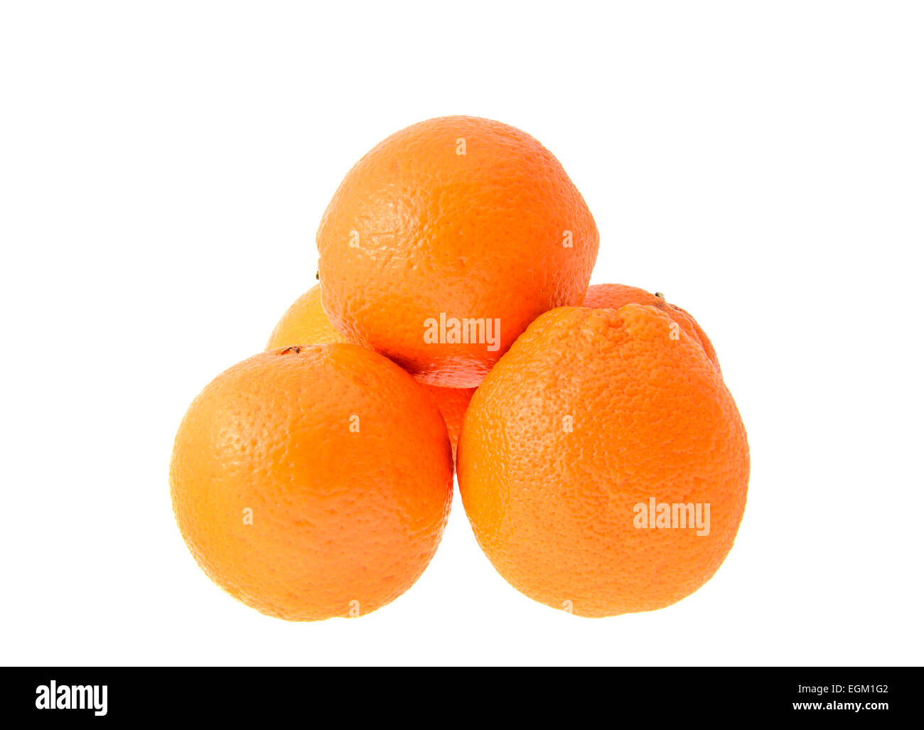 Orangen, Isolated on White Background Stockfoto