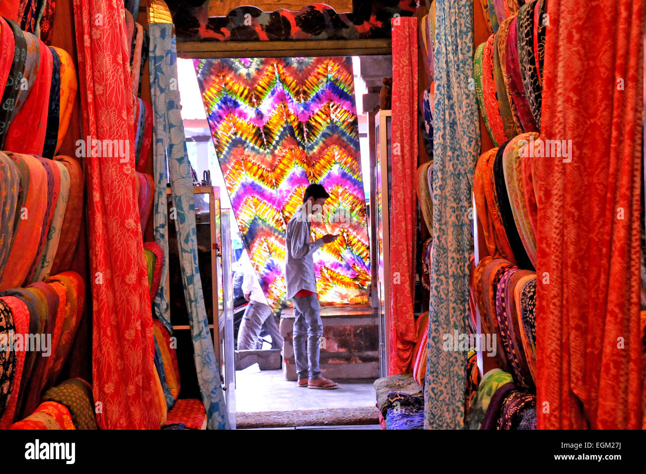 Stoff-shop Stockfoto