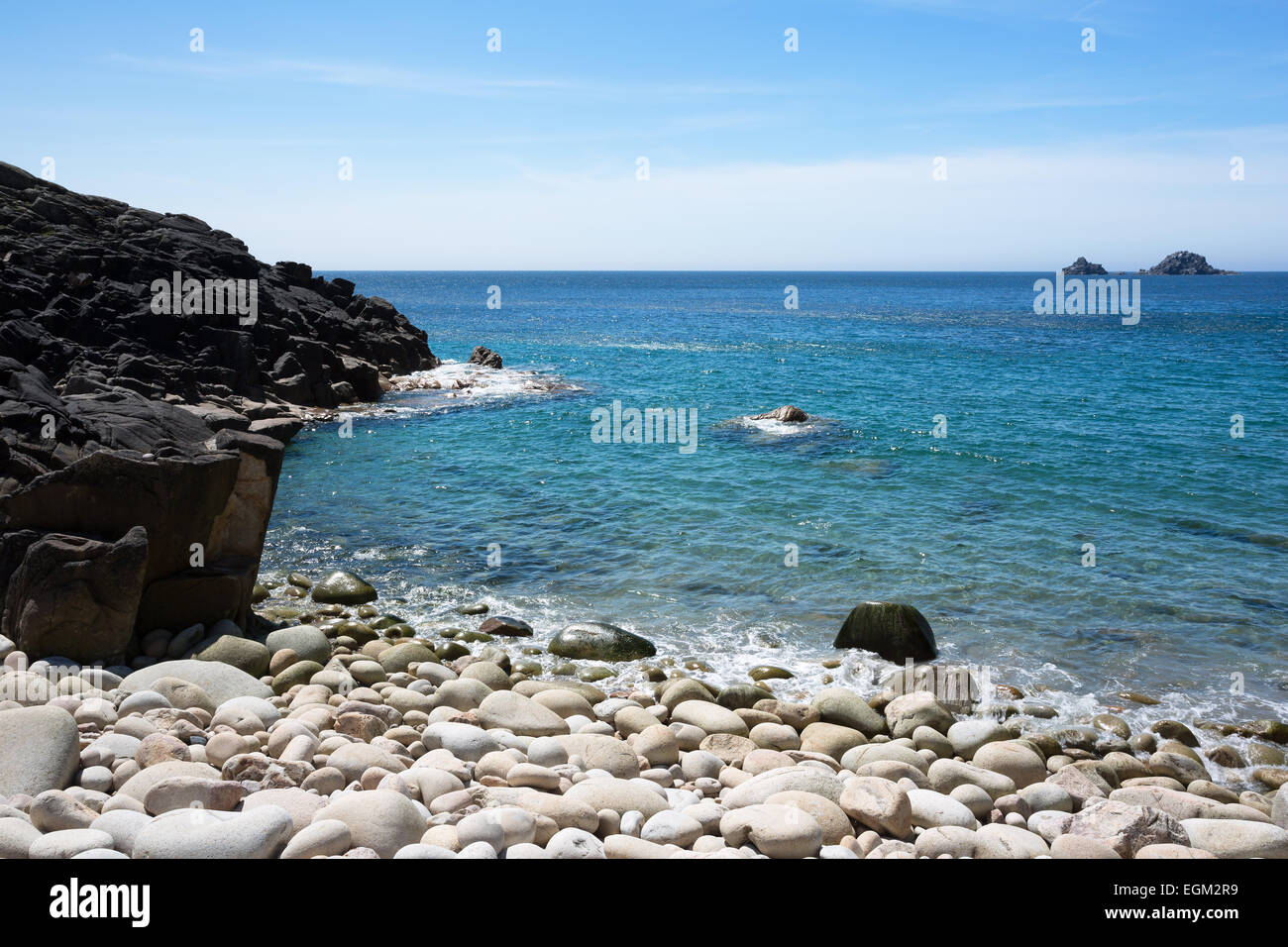 Sommer Porth Nanven, Kinderbett-Tal in der Nähe von St Just Cornwall Uk Stockfoto