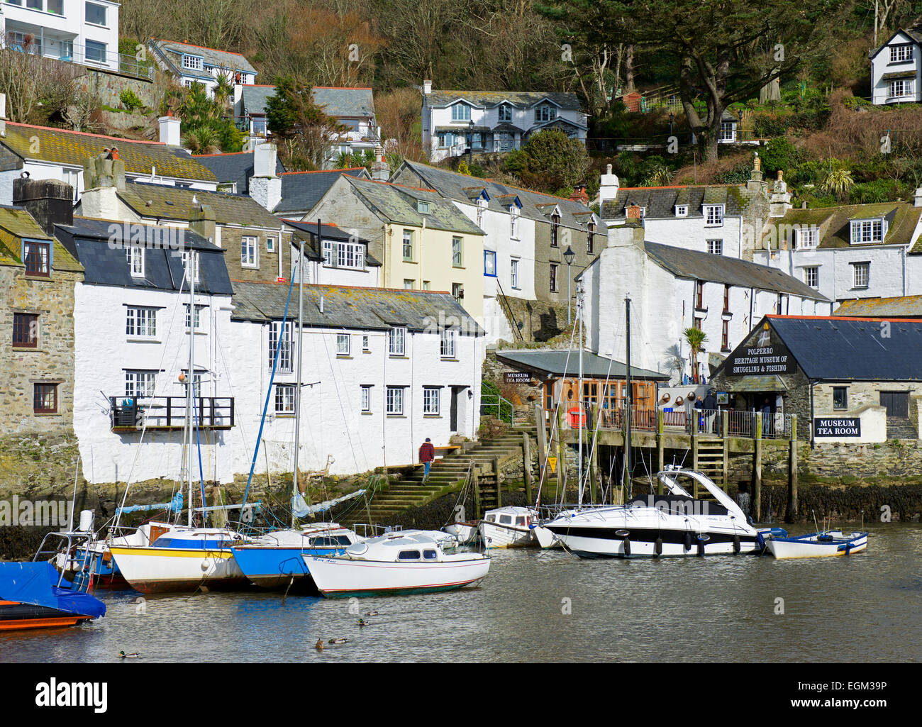 Hafen von Polperro, Cornwall, England UK Stockfoto