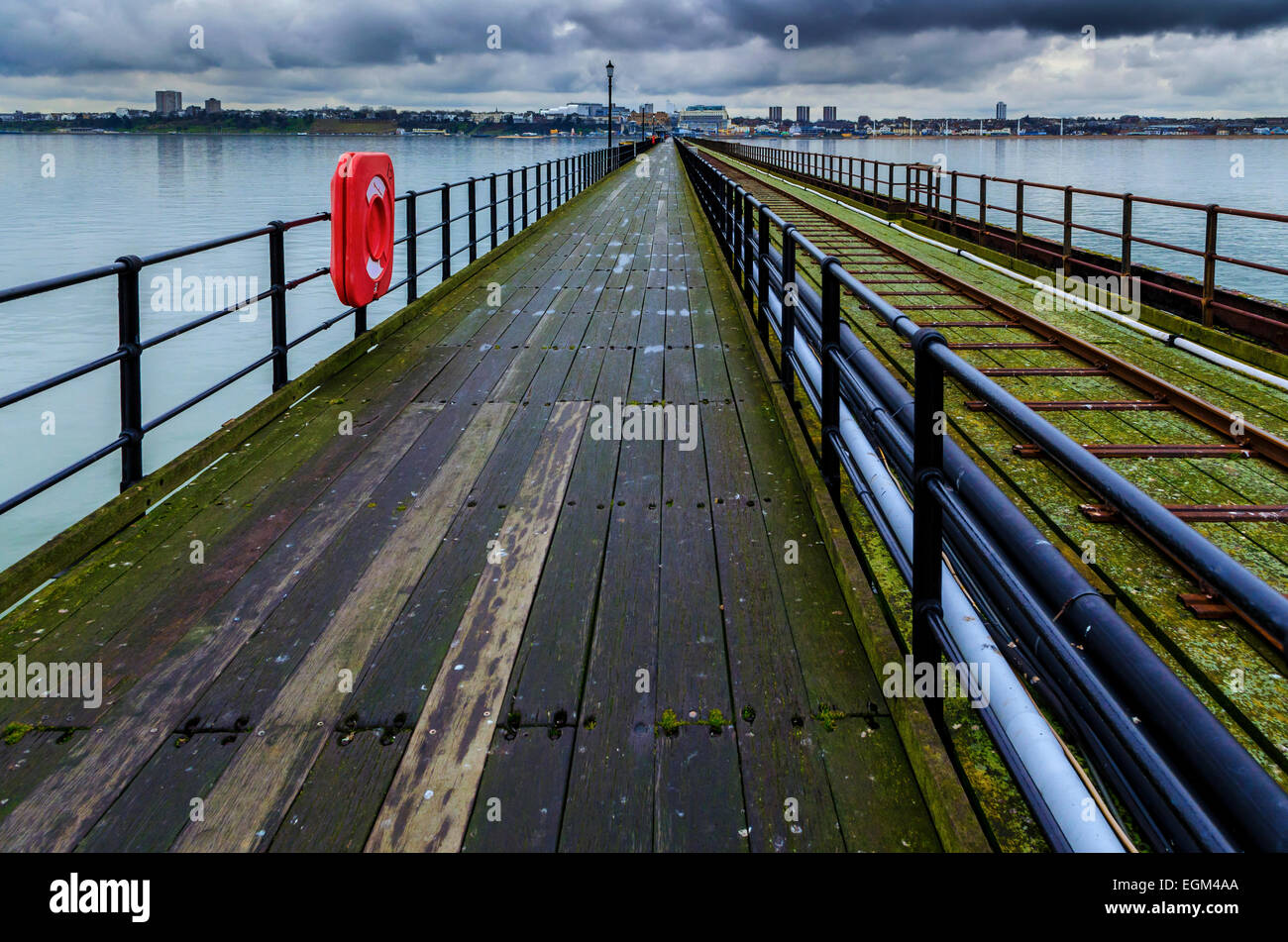 Southend Pier, der längsten Mole in der Welt, Southend-on-Sea, Essex Stockfoto