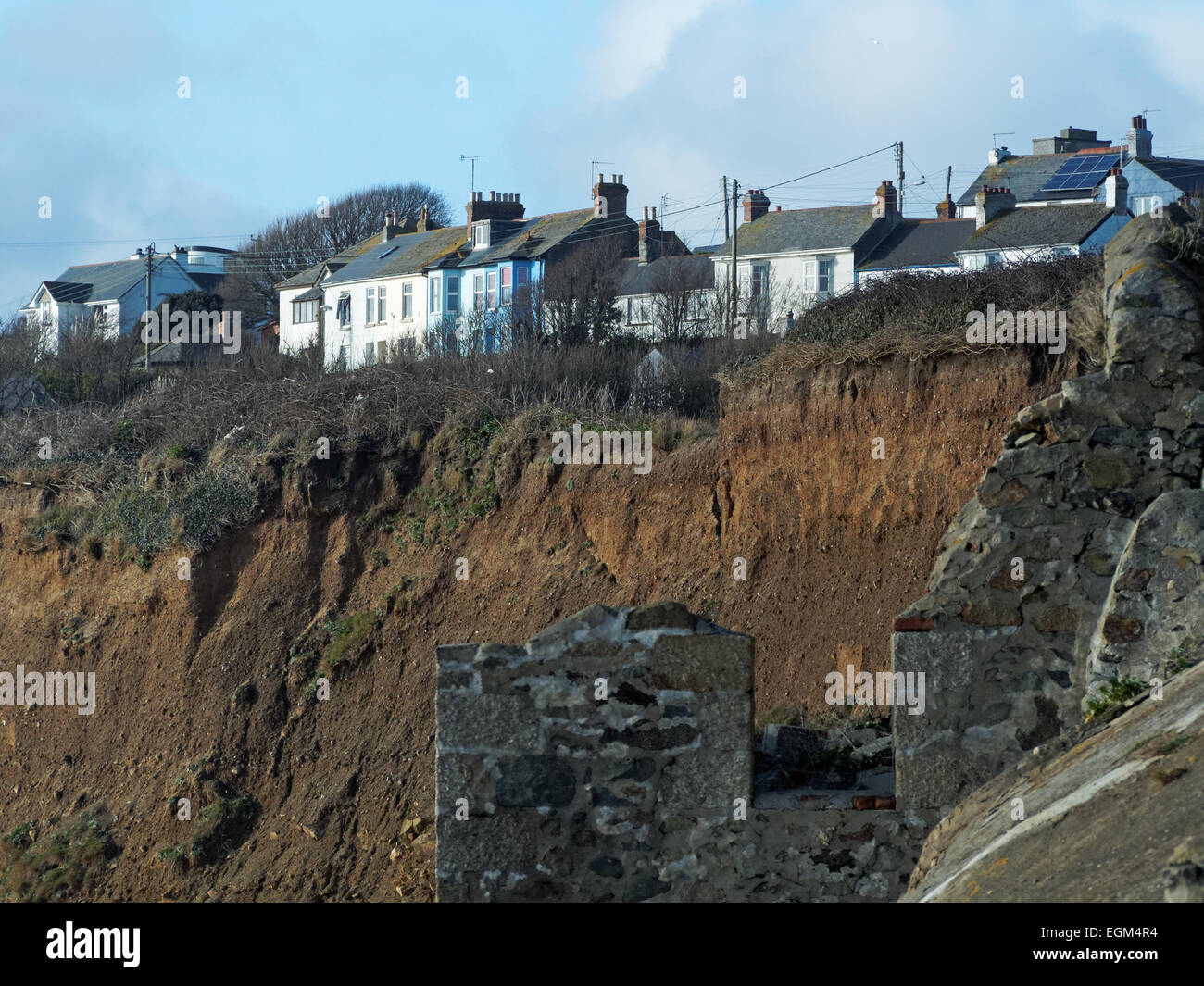 Die hl. Agnes, die Trevaunanace Cove Stockfoto