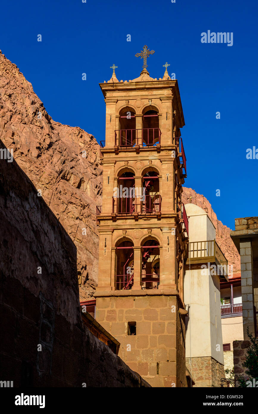 Glockenturm in St. Catherine Monastery in Sinai, Ägypten Stockfoto