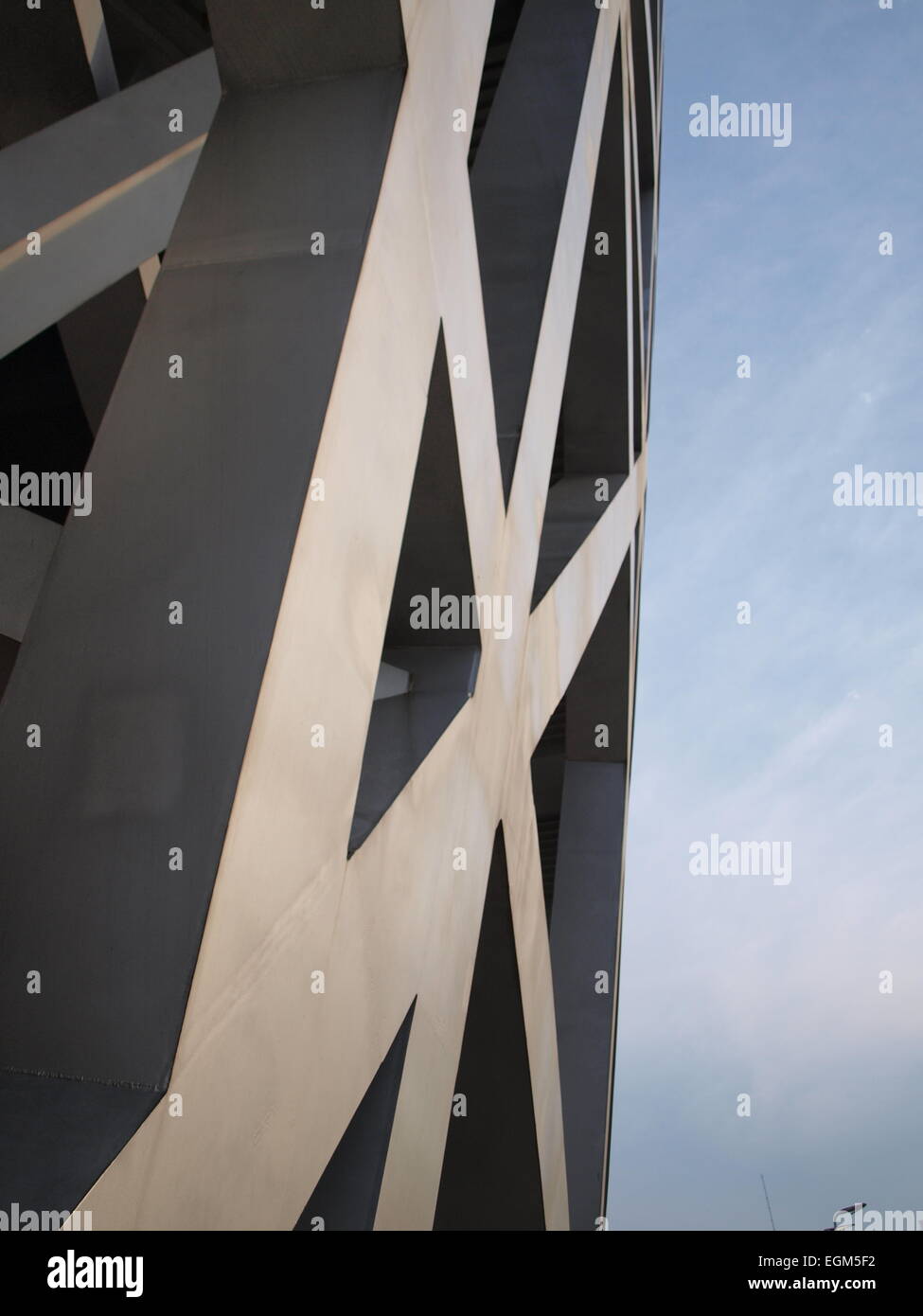 Nahaufnahme von der äußeren Architektur der "Vogelnest", Olympic National Stadium, Beijing Stockfoto