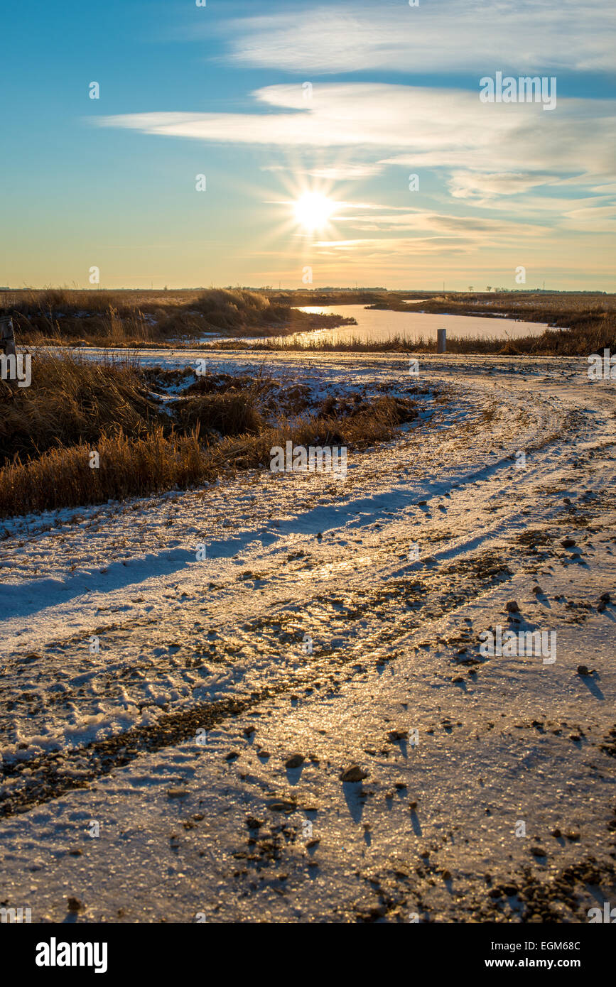 Winter Fluss Stockfoto
