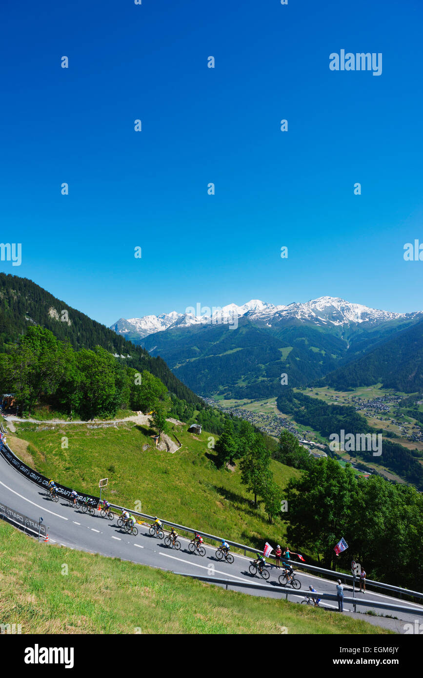Europa, Schweiz, Tour de Suisse 2014 Profi-Radrennen Stockfoto