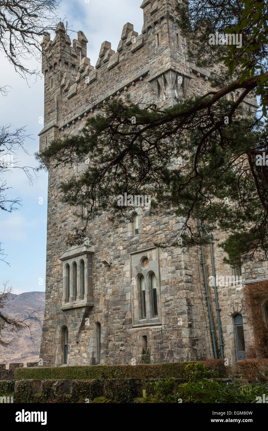 Glenveagh Castle im Glenveagh National Park, Co. Donegal, Irland Stockfoto