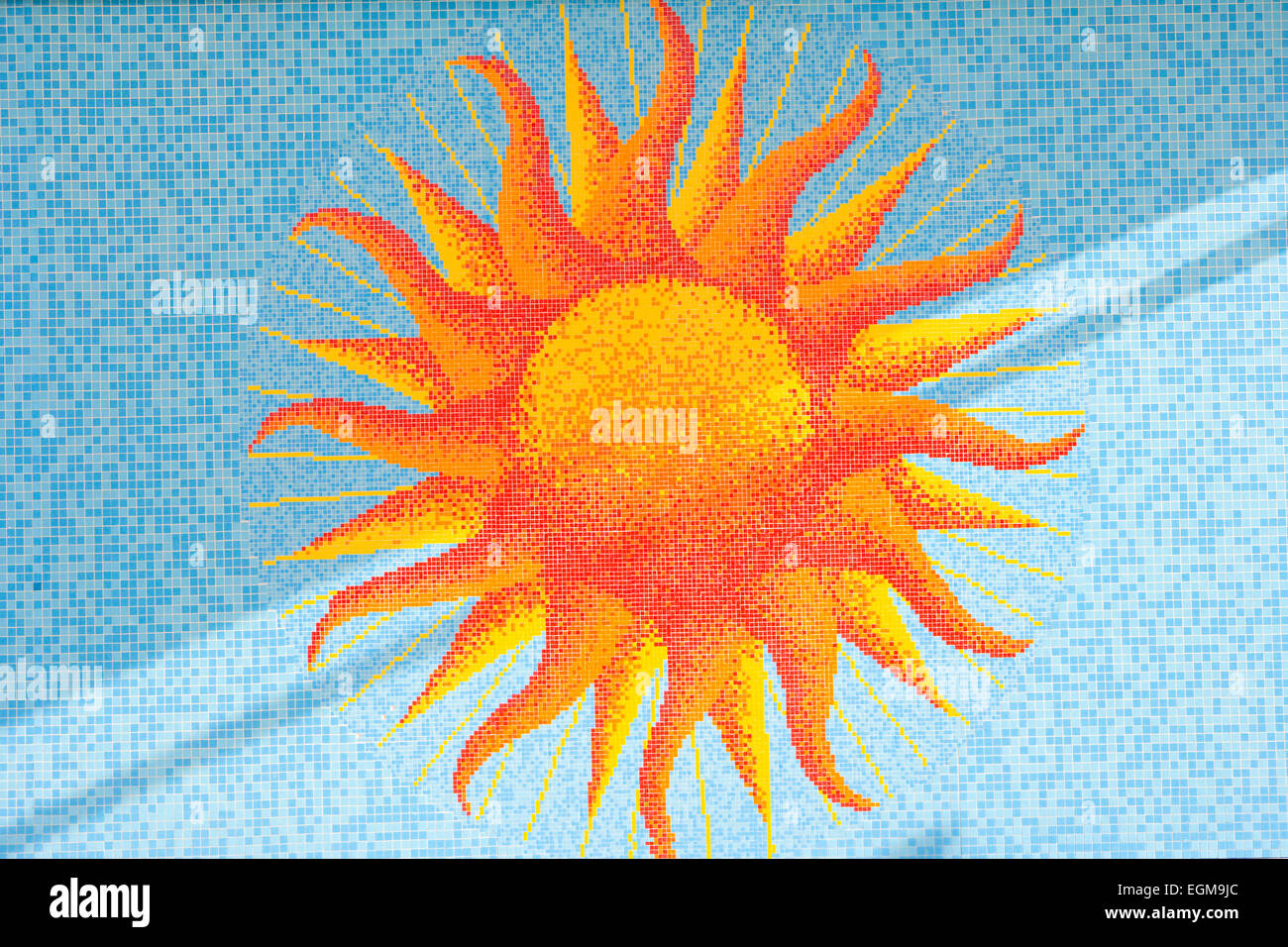 Sun-Mosaik Stockfoto