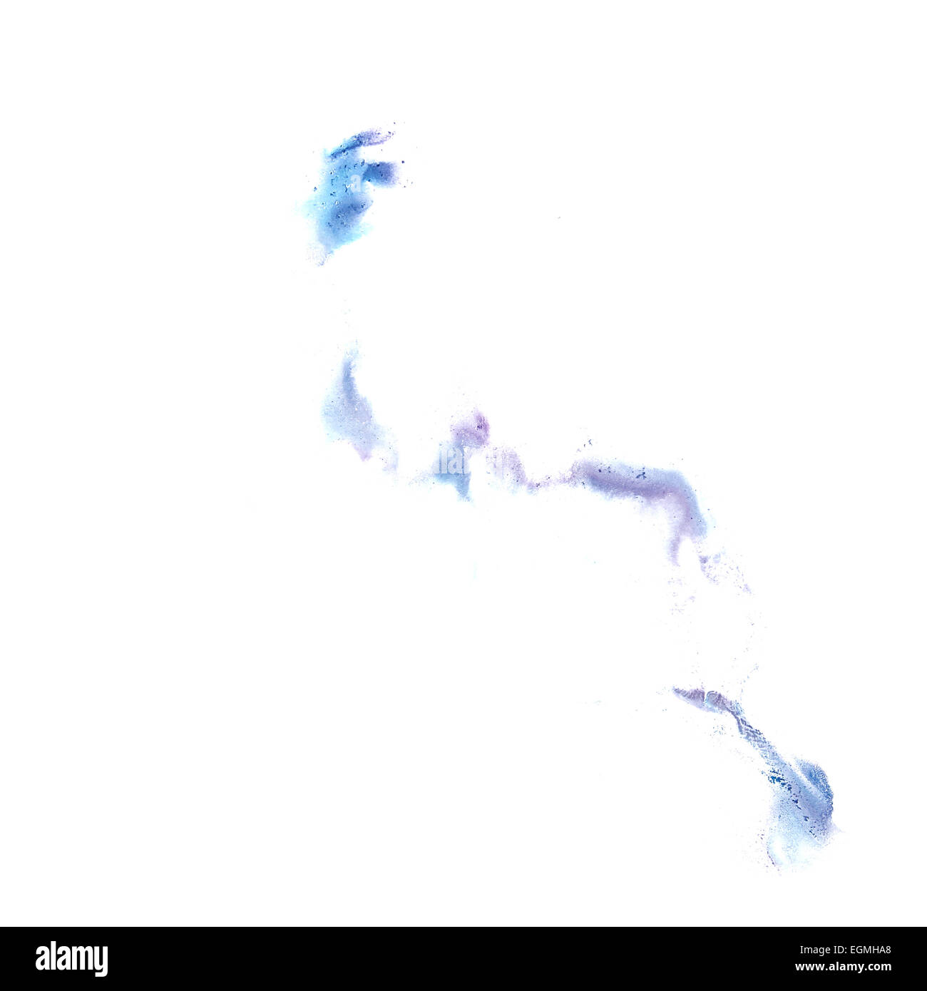 Fleck-lila mit Aquarell malen Hub Aquarell isoliert Stockfoto