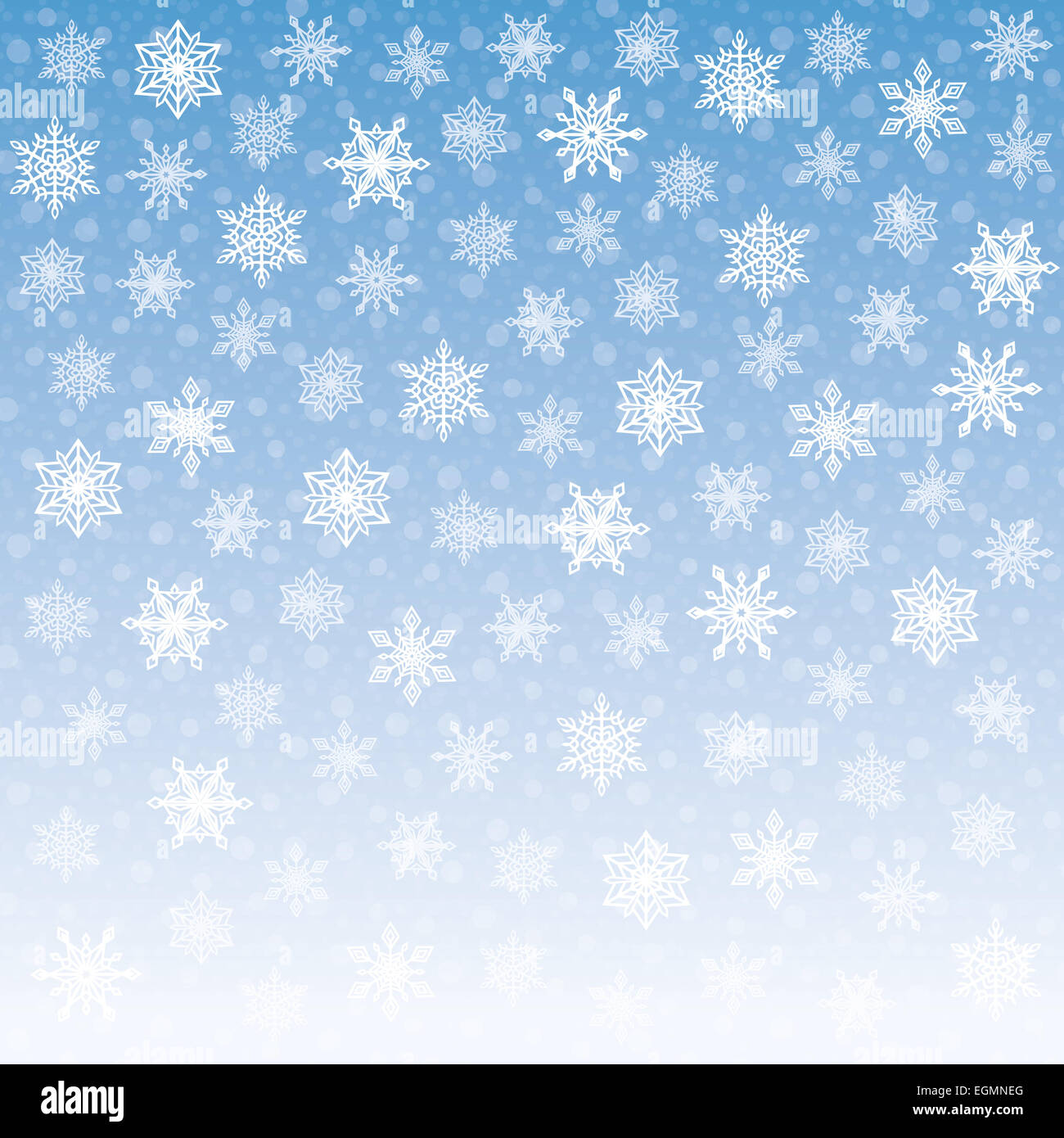 Zarte Schneeflocken Hintergrund Stockfoto