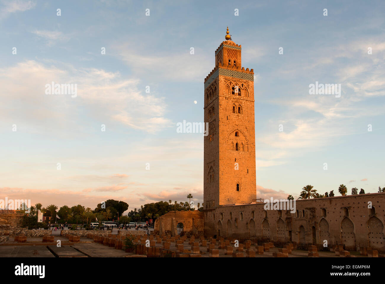 Koutoubia Moschee, Marrakesch, Marokko Stockfoto