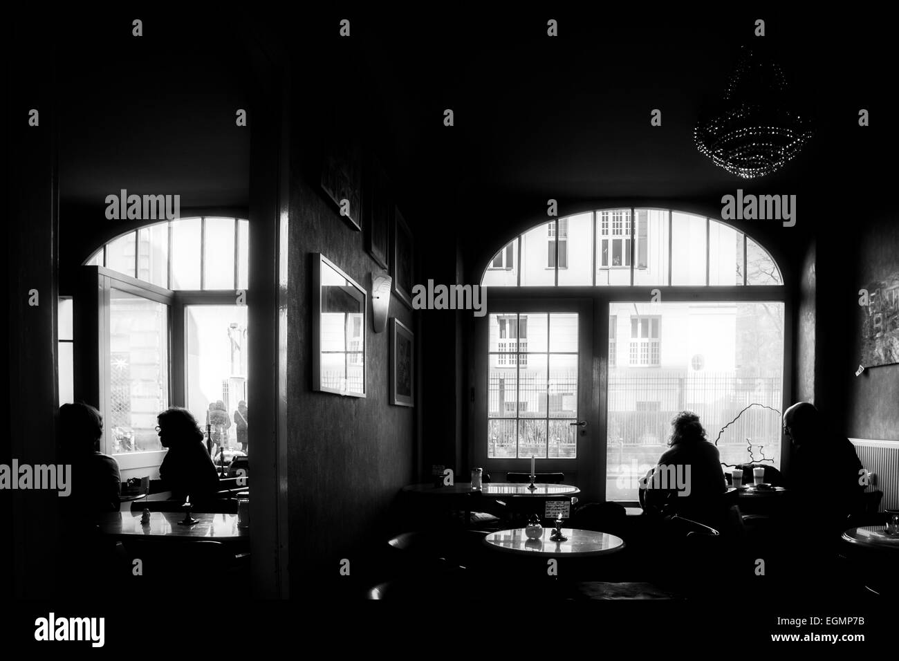 Innenraum, kleines Bistro, Berlin, Deutschland Stockfoto