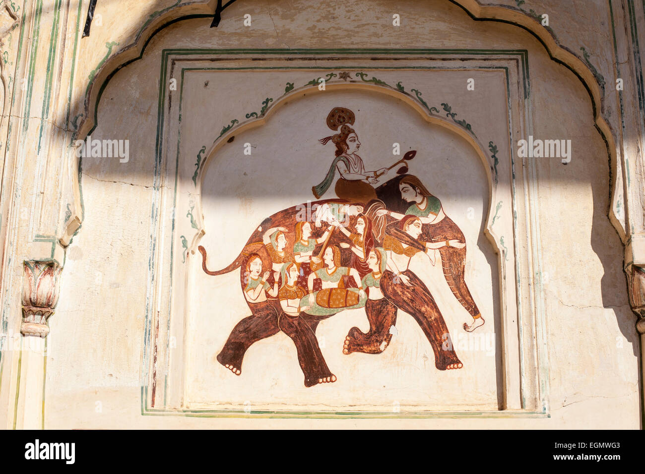 Wandbild Elefant Stockfoto